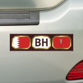 Voiture Autocollant de pare-chocs Drapeau Carte Code Bahre (En voiture)