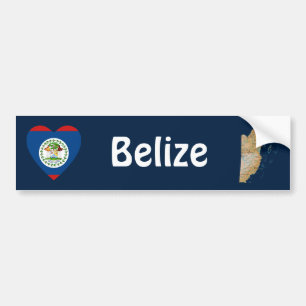 Voiture Autocollant de pare-chocs Drapeau du Belize en for