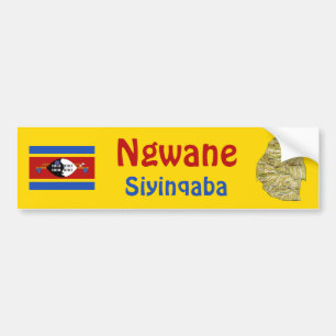 Voiture Autocollant de pare-chocs Drapeau et carte d'Eswat
