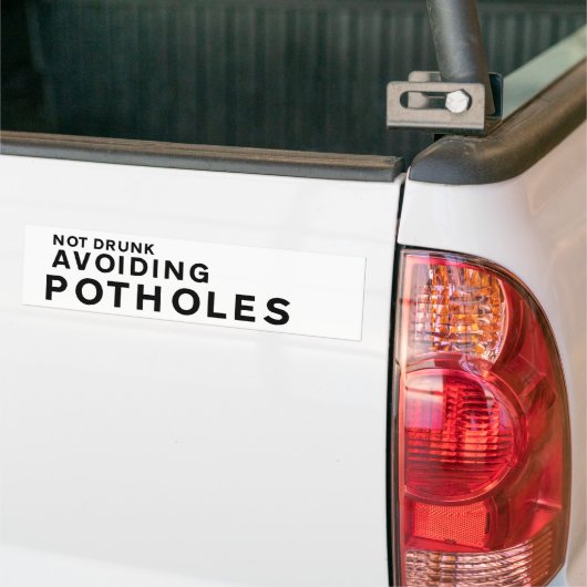 Voiture Autocollant de pare-chocs drôle de nid de poule – (Sur camion)
