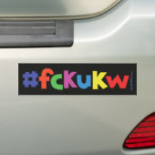 Voiture autocollant de pare-chocs #fckukw (En voiture)