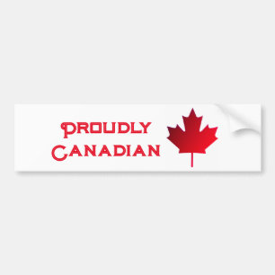 Voiture Autocollant de pare-chocs fièrement canadien