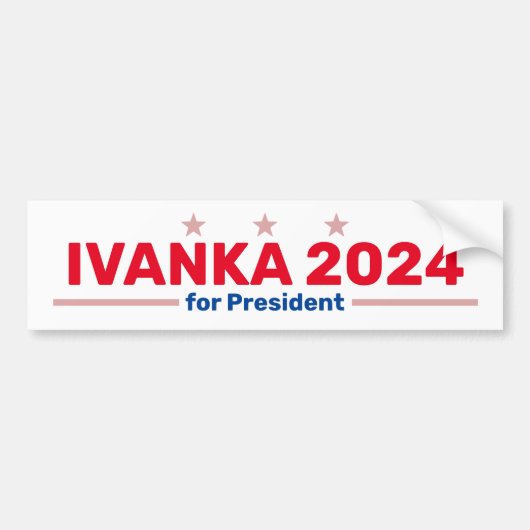 Voiture Autocollant de pare-chocs Ivanka 2024 (Devant)