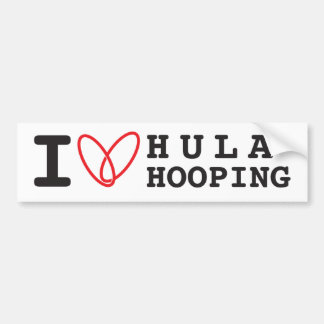 Voiture Autocollant de pare-chocs J'adore le Hula Hoop