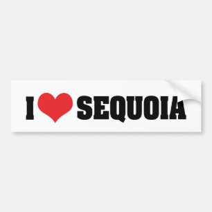 Voiture Autocollant de pare-chocs J'aime Sequoia