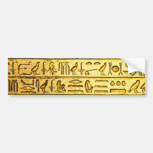 Voiture Autocollant de pare-chocs jaune pour hiéroglyphes