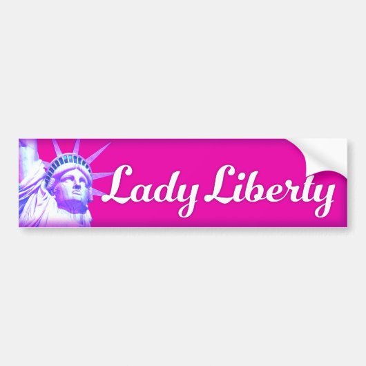 Voiture Autocollant de pare-chocs Lady Liberty (Devant)