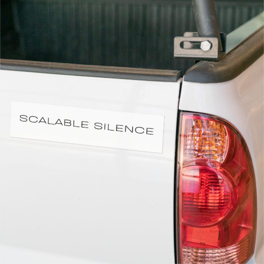 Voiture Autocollant de pare-chocs minimaliste Scalable Sil (Sur camion)