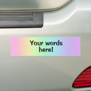 Voiture Autocollant de pare-chocs Pastel Rainbow personnal