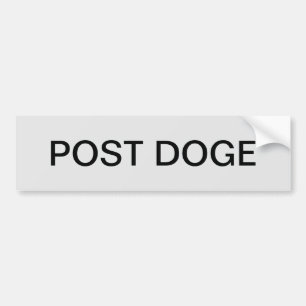 Voiture Autocollant de pare-chocs POST DOGE (argent/noir)