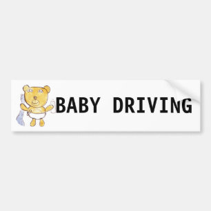 Voiture autocollant de pare-chocs pour bébé conducteur
