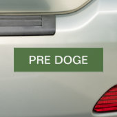 Voiture Autocollant de pare-chocs PRE DOGE (vert/blanc) (En voiture)
