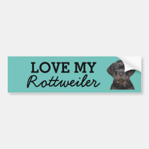 Voiture Autocollant de pare-chocs Rottweiler