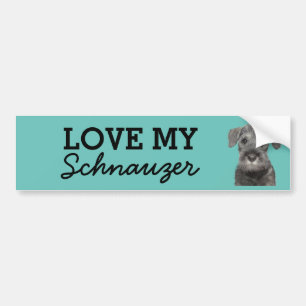 Voiture Autocollant de pare-chocs Schnauzer