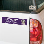 Voiture Autocollant de pare-chocs Shih Tzu (Sur camion)