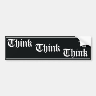 Voiture Autocollant de pare-chocs slogan AA Think Think Th