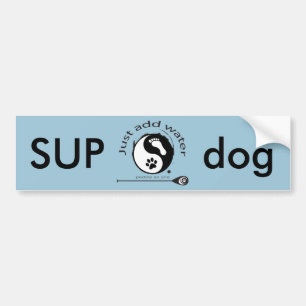 Voiture autocollant de pare-chocs SUP chien