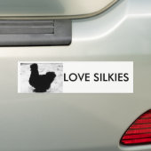 Voiture Autocollant de poulets de silkie d'amour (En voiture)