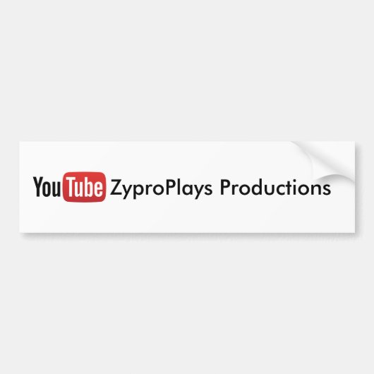 Voiture Autocollant de productions de YouTube ZyproPlays (Devant)