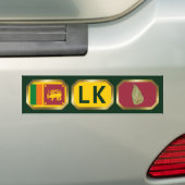Voiture Autocollant de Sri Lanka Drapeau Carte Code (En voiture)