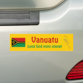 Voiture Autocollant de Vanuatu Drapeau + Carte (En voiture)