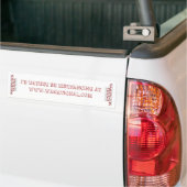 Voiture Autocollant de WNHM Bumber (Sur camion)