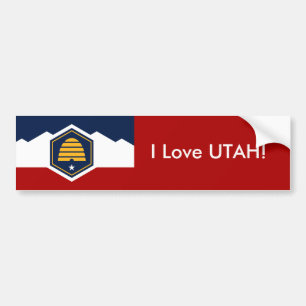 Voiture Autocollant Drapeau de l'Utah, États-Unis