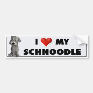 Voiture Autocollant (gris) d'amour de Schnoodle