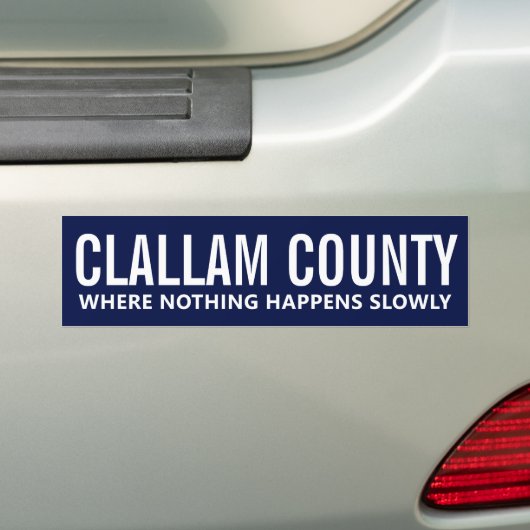Voiture Autocollant humoristique de slogan du comté de Cla (En voiture)
