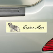Voiture Autocollant mammaire de Cocker américain (En voiture)