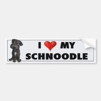 Voiture Autocollant (noir) d'amour de Schnoodle