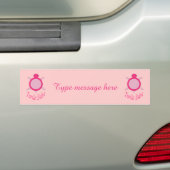 Voiture Autocollant pour bébé de tortue rose mignonne (En voiture)