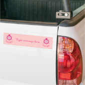 Voiture Autocollant pour bébé de tortue rose mignonne (Sur camion)