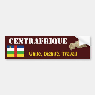 Voiture Autocollant pour pare-chocs Drapeau + Carte de Cen