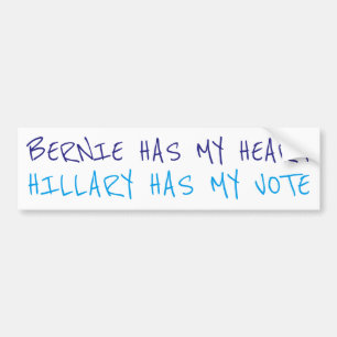 Voiture Bernie a mon coeur, Hillary a mon autocollant de