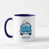 Voiture bleue avec bulles mug (Gauche)