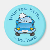 Voiture bleue avec Magnet de bulles (Devant)