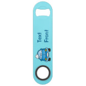 Voiture bleue avec touche de barre de bulles (Devant)