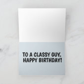 VOITURE BLEUE CLASSIQUE POUR LUI CARTES D'ANNIVERS (Intérieur)