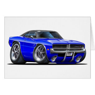 Voiture bleue Dodge Chargeur