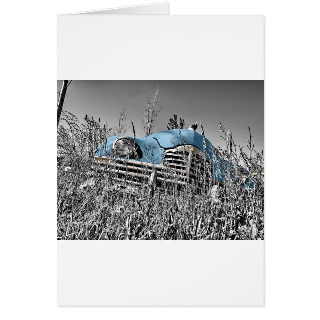 Voiture bleue vintage (Devant)