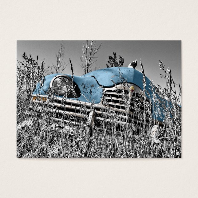 Voiture bleue vintage (Devant)