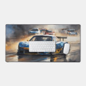 Voiture Blue Race avec le Soleil Rising (Clavier et souris)