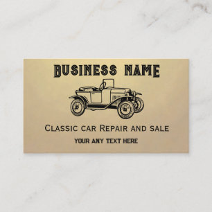 Voiture classique à la main vente Carte de visite