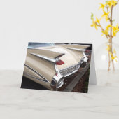 VOITURE CLASSIQUE AVEC CARTE DE FÊTE DES PÈRES FIN (Fleur jaune)