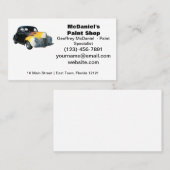 Voiture Classique Avec Carte de visite Flames Roug (Devant / Derrière)