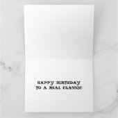 VOITURE CLASSIQUE BLEUE CARTE DE SALUT VINTAGE ANN (Intérieur)