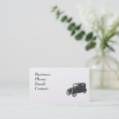Voiture classique - carte de visite (Debout devant)