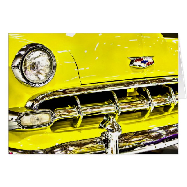 Voiture classique jaune Chevy (Devant horizontal)