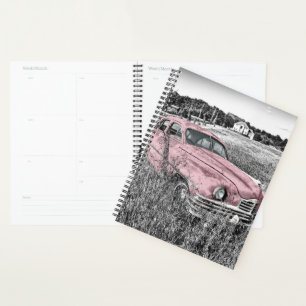 Voiture classique rose